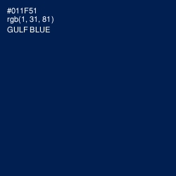 #011F51 - Gulf Blue Color Image